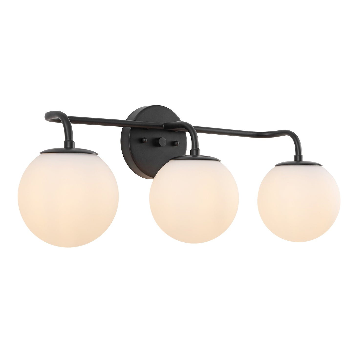 Globe Metal/Frosted Glass Modern LED Vanity, by JONATHAN Y