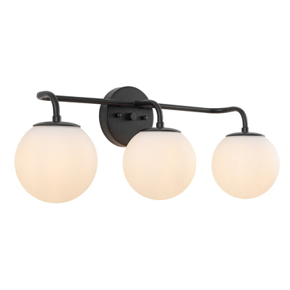 Globe Metal/Frosted Glass Modern LED Vanity, by JONATHAN Y