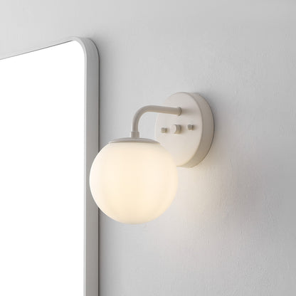 Globe Metal/Frosted Glass Modern LED Vanity, by JONATHAN Y