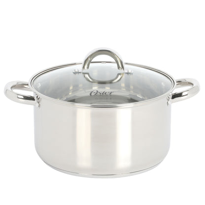 Oster Sangerfield 12 Piece Stainless Steel Cookware Set W/ Kitchen Tools