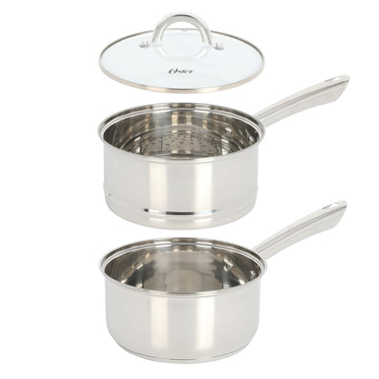 Oster Sangerfield 12 Piece Stainless Steel Cookware Set W/ Kitchen Tools