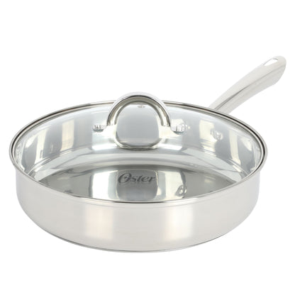 Oster Sangerfield 12 Piece Stainless Steel Cookware Set W/ Kitchen Tools