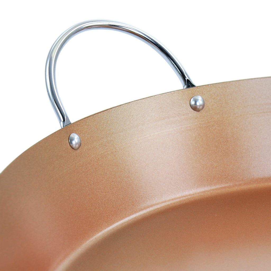 Oster Stonefire Carbon Steel Nonstick 16 Inch Paella Pan in Copper