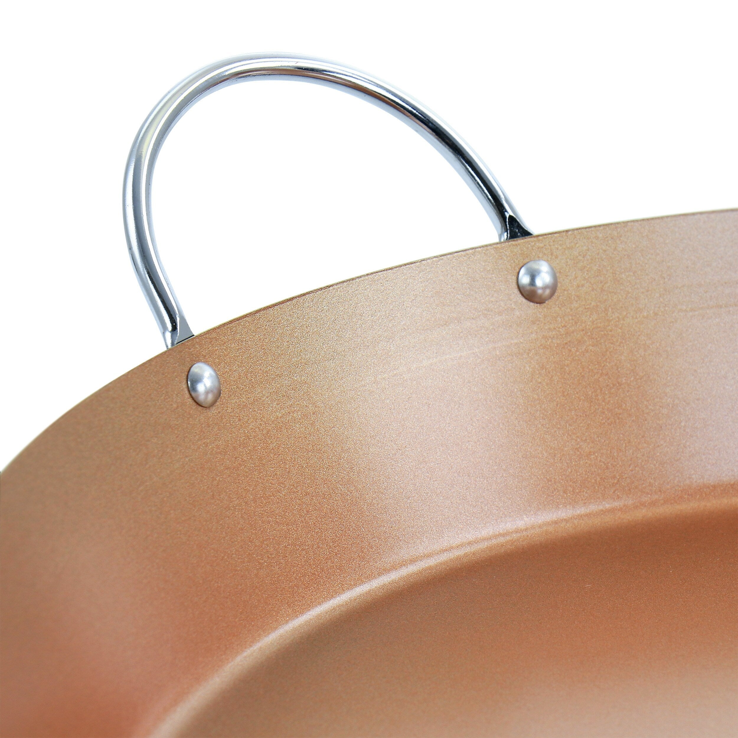Oster Stonefire Carbon Steel Nonstick 16 Inch Paella Pan in Copper