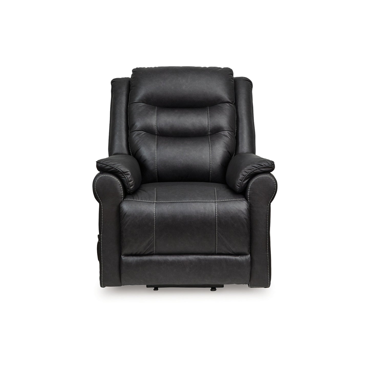 Otim Power Lift Recliner Chair, 35in, Heat Massage, Black Faux Leather