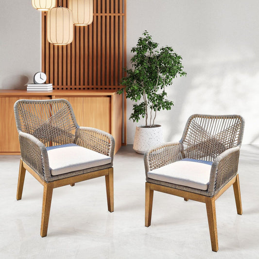 Ottawa Rope Weaving Chair - Natural (set of 2)