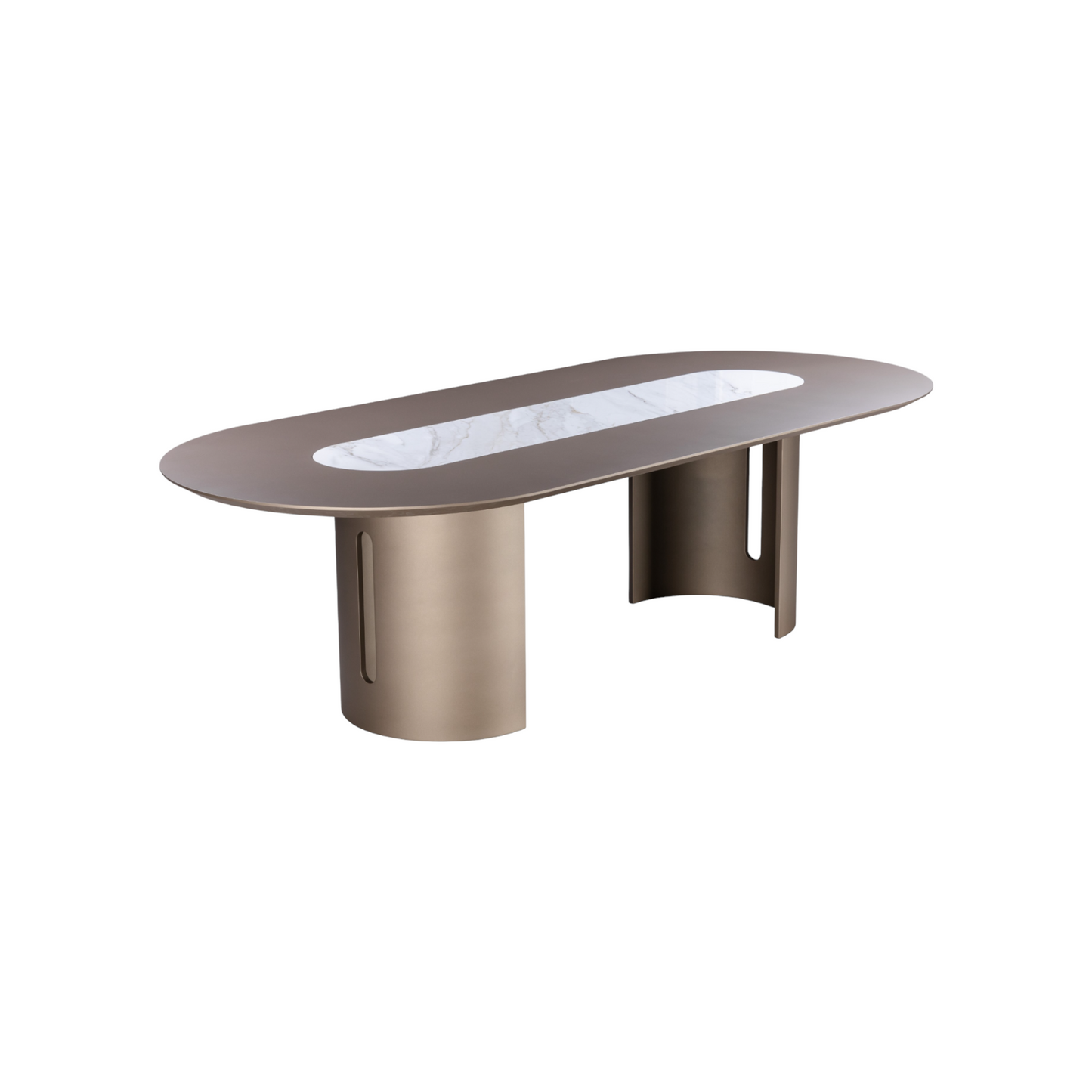 Table de salle à manger oblongue Ottis Urano Carrara