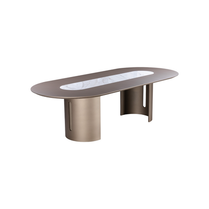 Table de salle à manger oblongue Ottis Urano Carrara