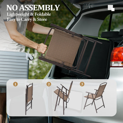 Outdoor 5-piece Patio Dining Set Folding Chairs and Glass Table with Umbrella Hole - See the specifications
