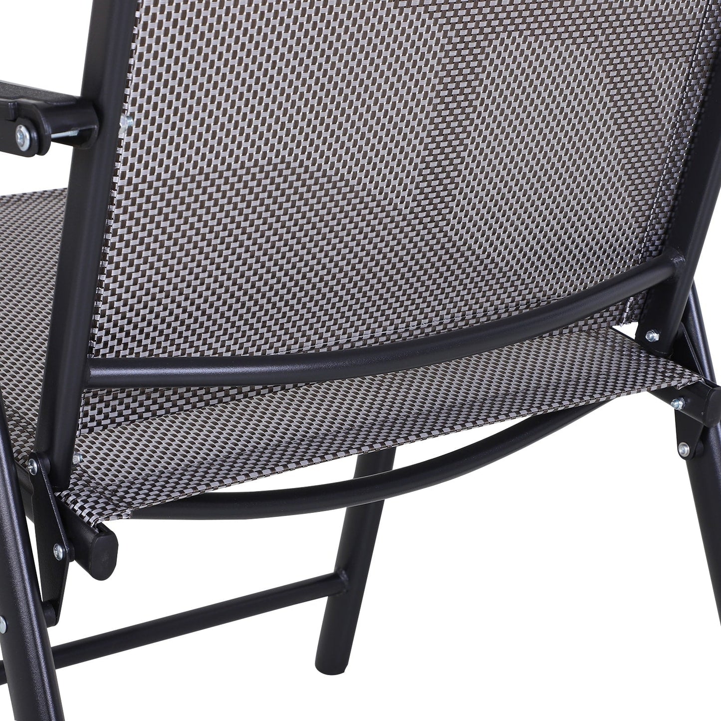 Outsunny 4-piece Folding Patio Chair Set with a Simple & Chic Design, Comfortable for the Deck, Garden, Yard & Travel