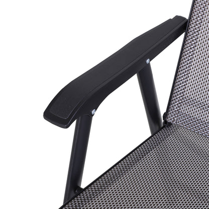 Outsunny 4-piece Folding Patio Chair Set with a Simple & Chic Design, Comfortable for the Deck, Garden, Yard & Travel