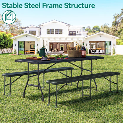 6FT 8-Person Outdoor Picnic Dining Set
