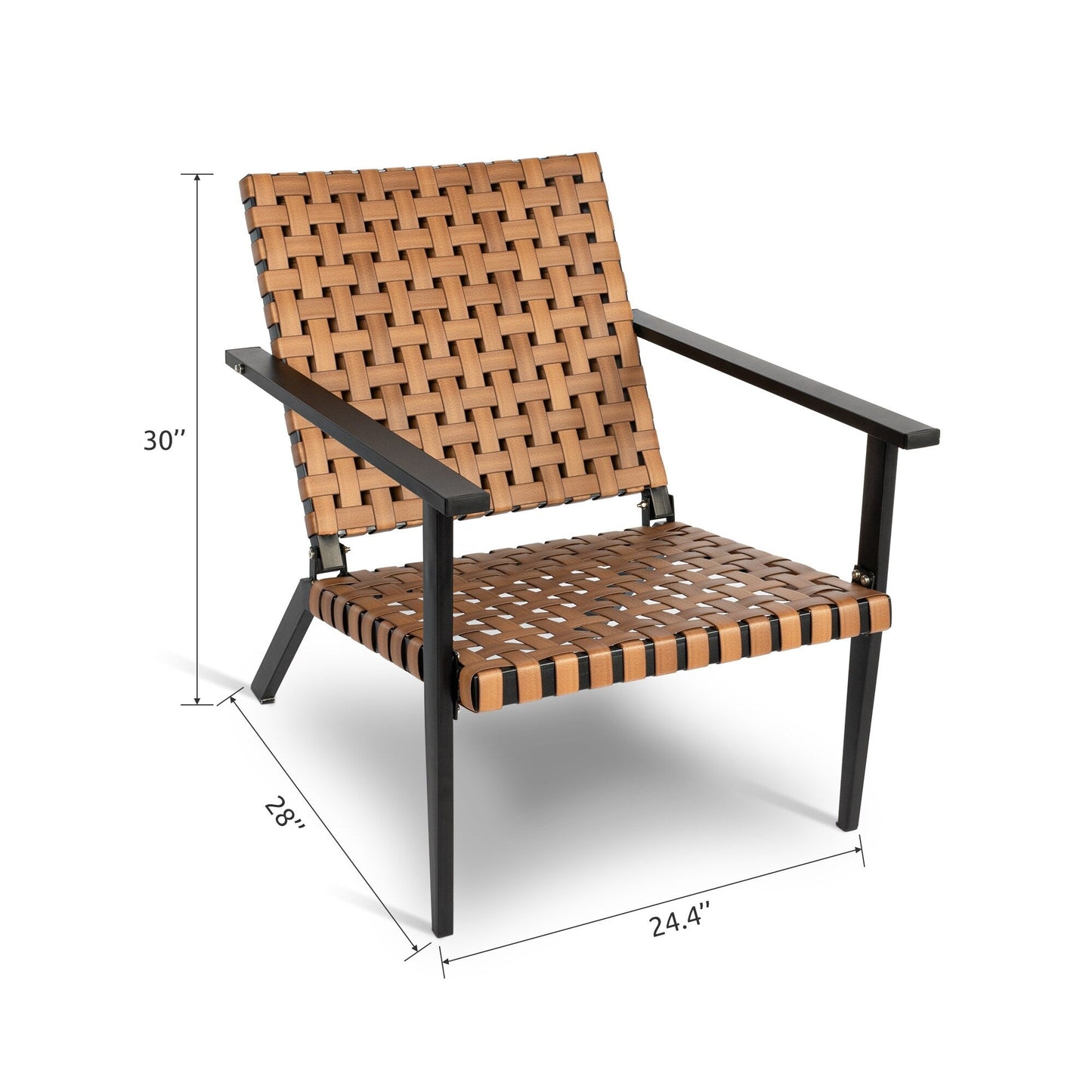 Outdoor PE Leather Woven Bistro Set