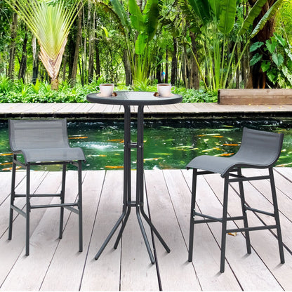 Outsunny 3 Piece Bar Height Outdoor Bistro Set for 2