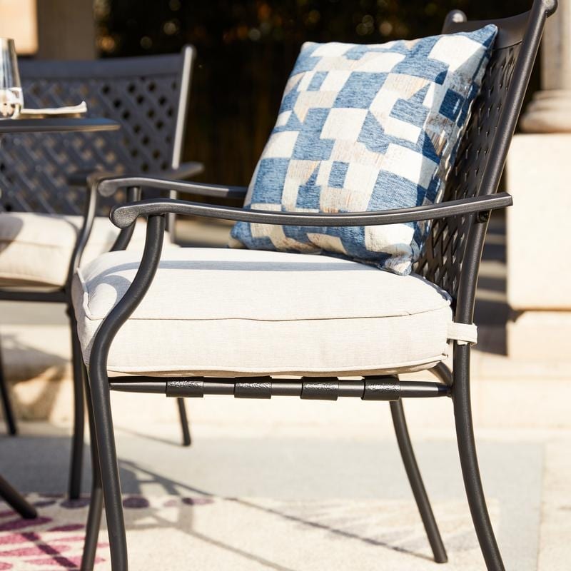 PATIO FESTIVAL 5-Piece Black Steel Outdoor Dining Set