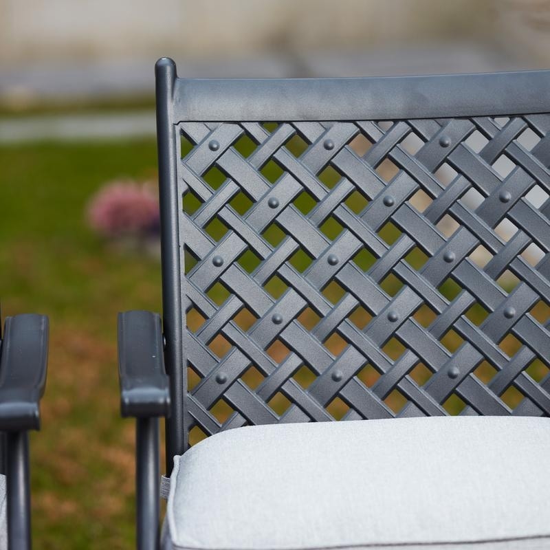 PATIO FESTIVAL 5-Piece Black Steel Outdoor Dining Set