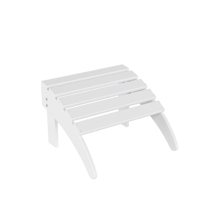 Polytrends Laguna Hdpe All Weather Outdoor Patio Foldable Adirondack Chair With Ottoman And Side Table (3-Piece Set)