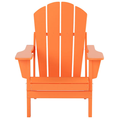 Polytrends Laguna Hdpe All Weather Outdoor Patio Foldable Adirondack Chair With Ottoman And Side Table (3-Piece Set)
