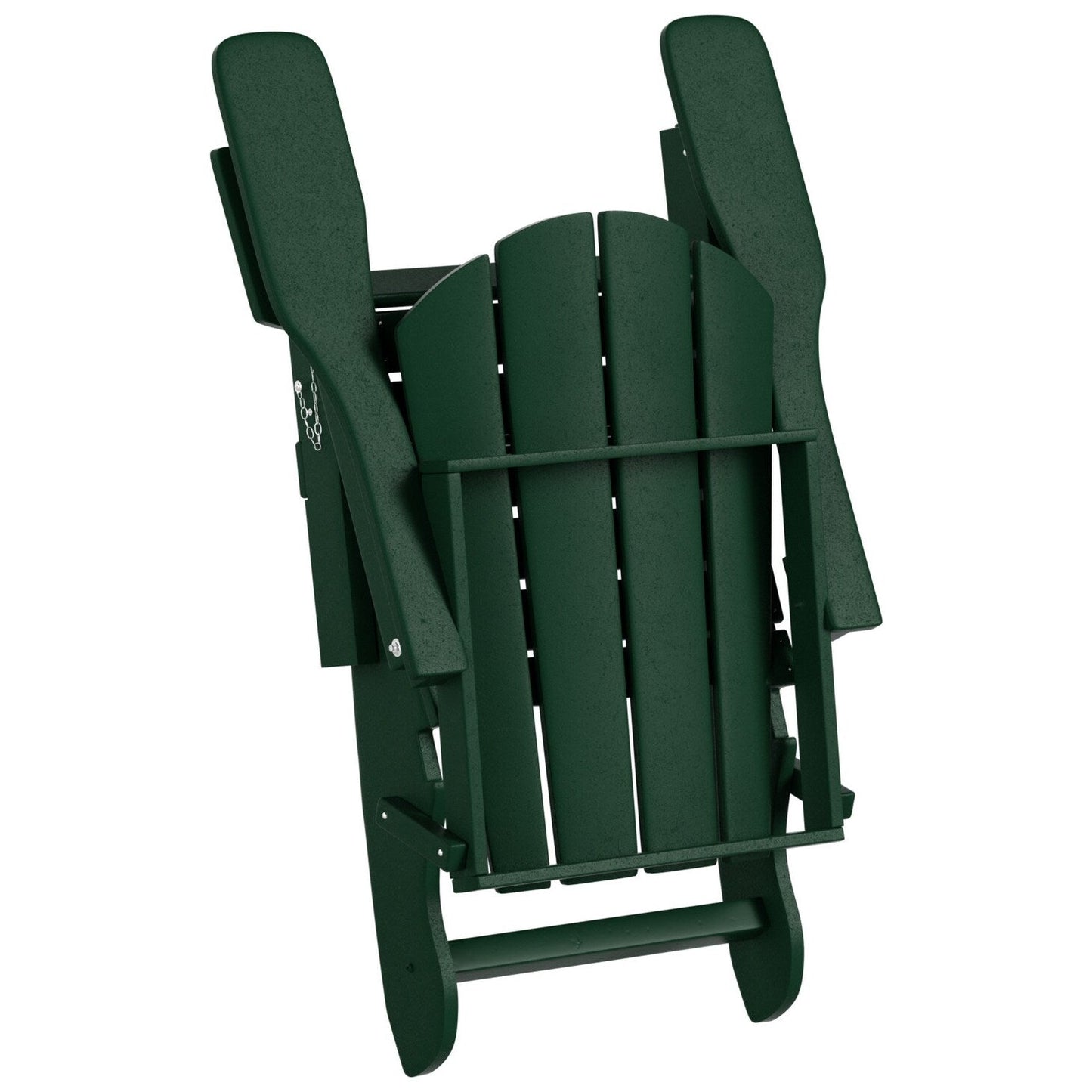 Polytrends Laguna Hdpe All Weather Outdoor Patio Foldable Adirondack Chair With Ottoman And Side Table (3-Piece Set)
