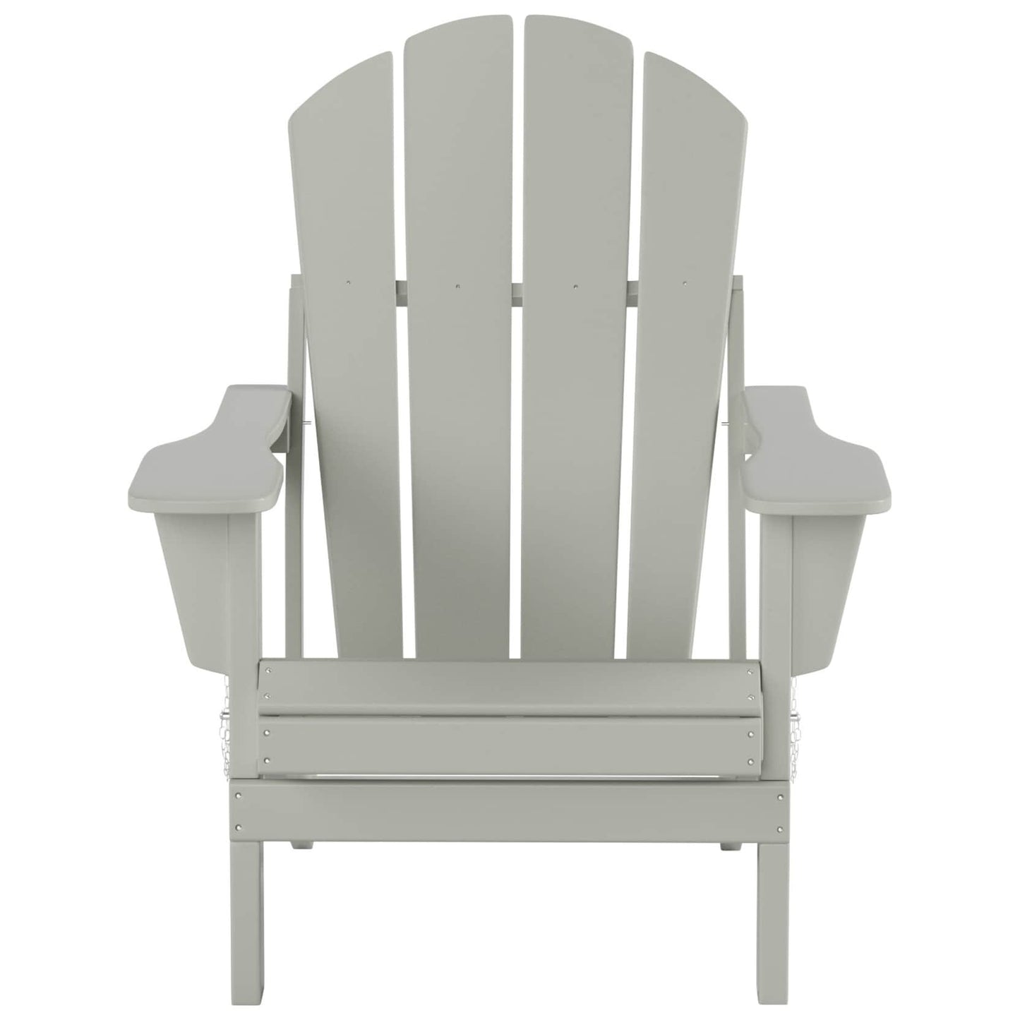 Polytrends Laguna Hdpe All Weather Outdoor Patio Foldable Adirondack Chair With Ottoman And Side Table (3-Piece Set)
