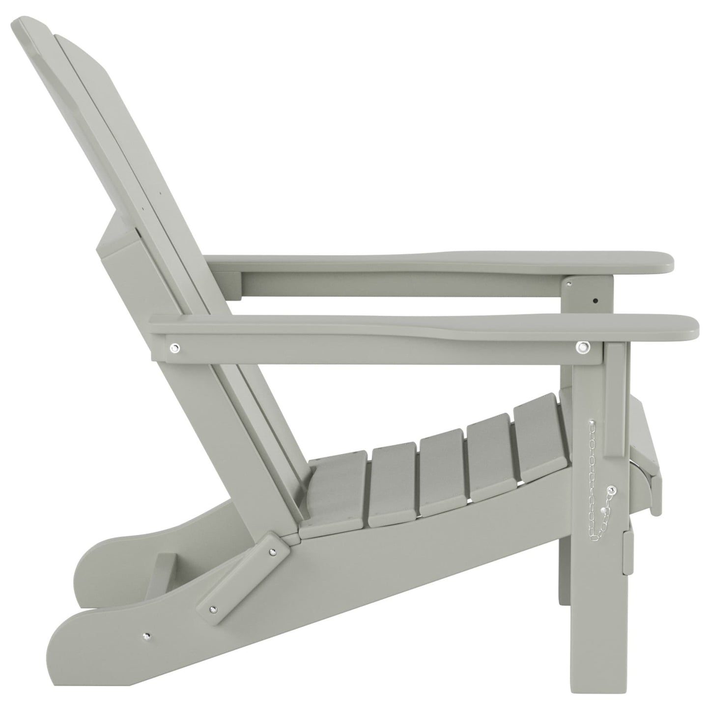 Polytrends Laguna Hdpe All Weather Outdoor Patio Foldable Adirondack Chair With Ottoman And Side Table (3-Piece Set)
