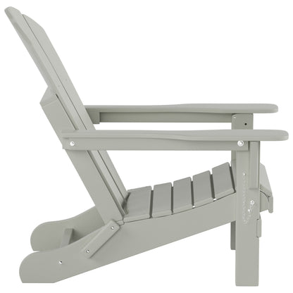Polytrends Laguna Hdpe All Weather Outdoor Patio Foldable Adirondack Chair With Ottoman And Side Table (3-Piece Set)