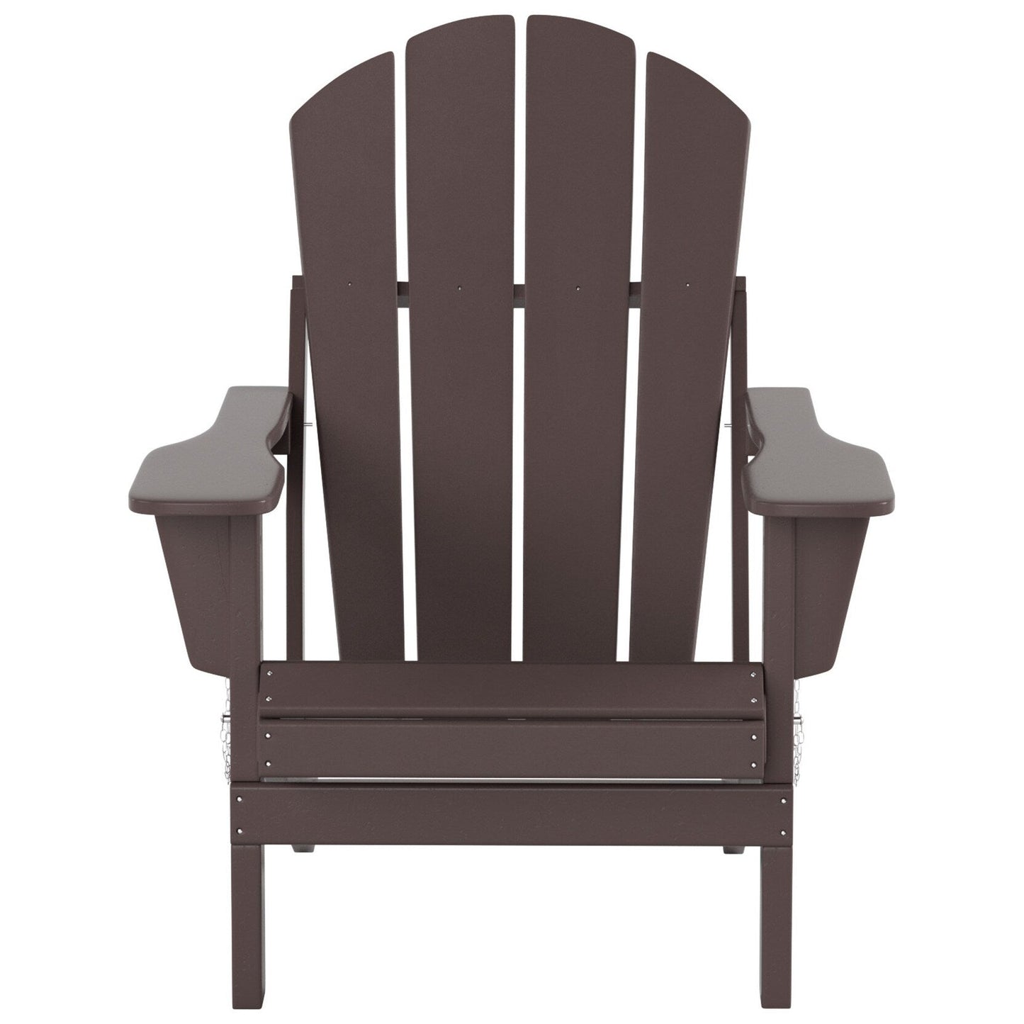 Polytrends Laguna Hdpe All Weather Outdoor Patio Foldable Adirondack Chair With Ottoman And Side Table (3-Piece Set)