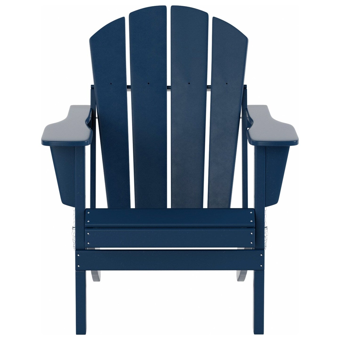 Polytrends Laguna Hdpe All Weather Outdoor Patio Foldable Adirondack Chair With Ottoman And Side Table (3-Piece Set)