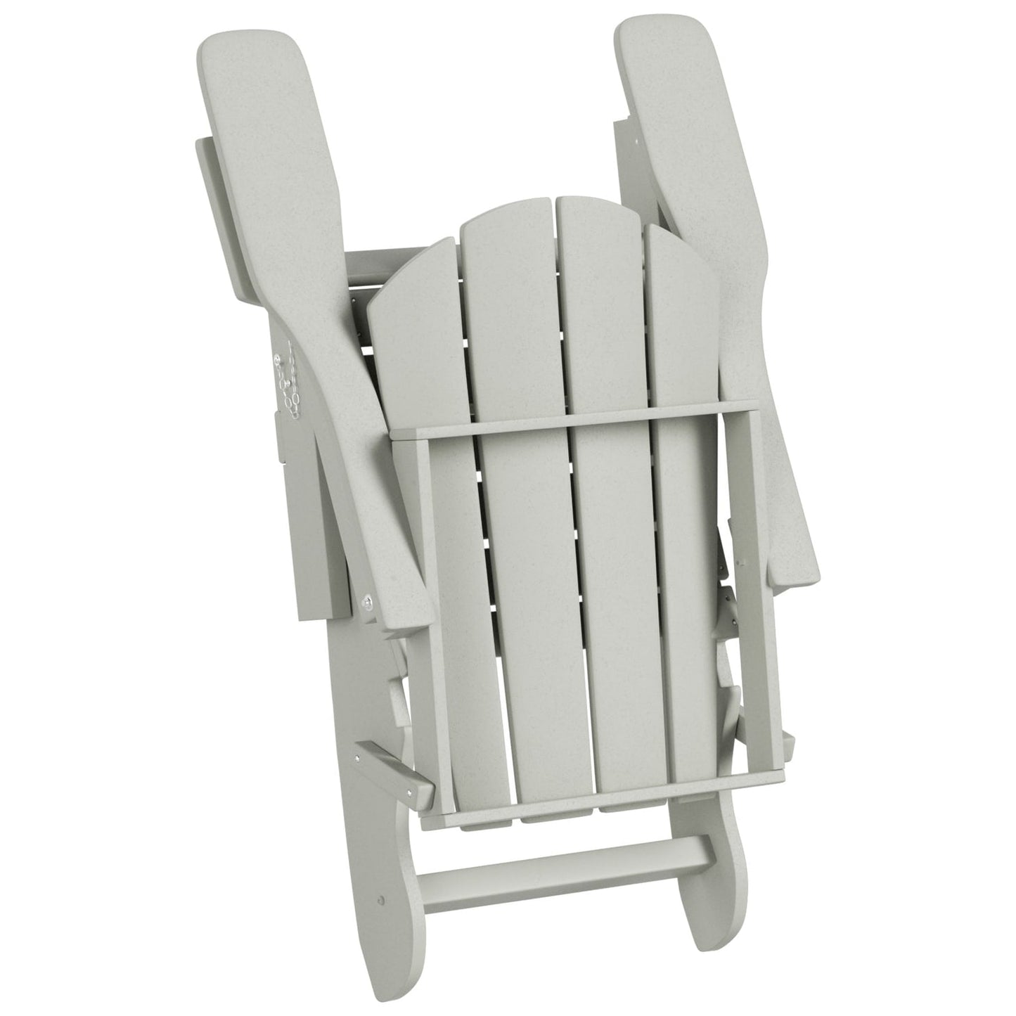Polytrends Laguna Hdpe All Weather Outdoor Patio Foldable Adirondack Chairs With Side Table (3-Piece Set)