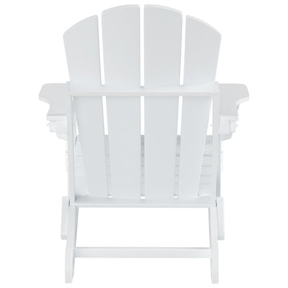 Polytrends Laguna Hdpe All Weather Outdoor Patio Foldable Adirondack Chair With Side Table (2-Piece Set)