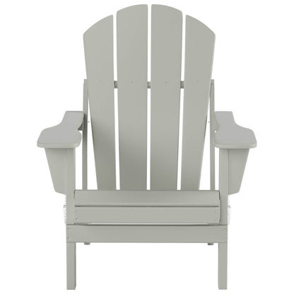 Polytrends Laguna Hdpe All Weather Outdoor Patio Foldable Adirondack Chair With Side Table (2-Piece Set)