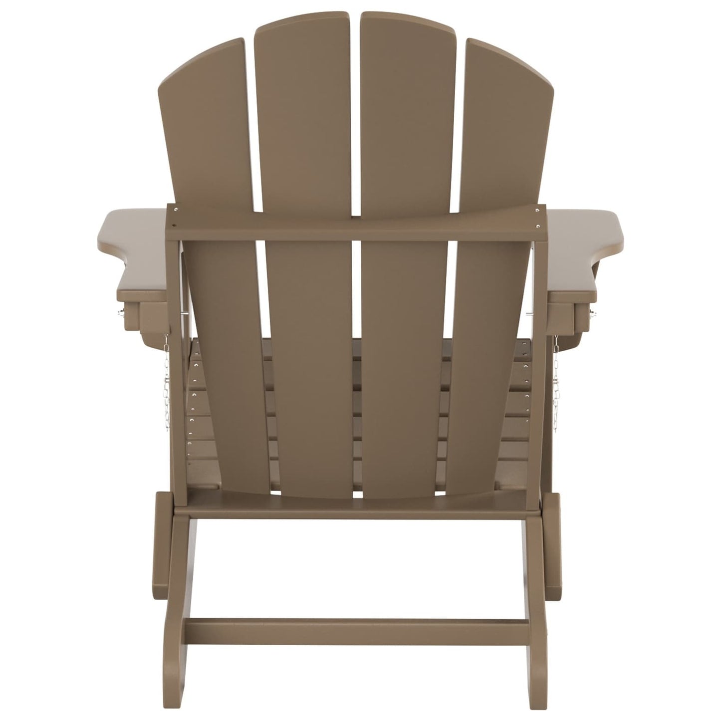 Polytrends Laguna Hdpe All Weather Outdoor Patio Foldable Adirondack Chair With Side Table (2-Piece Set)