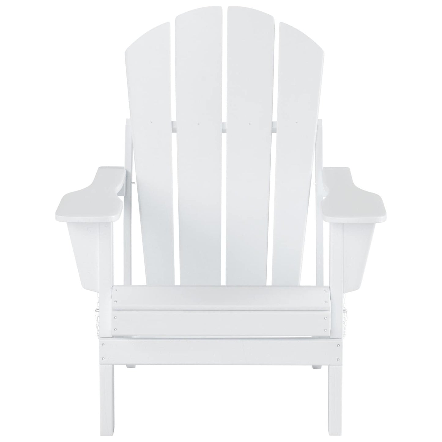 Polytrends Laguna Hdpe All Weather Outdoor Patio Foldable Adirondack Chair With Side Table (2-Piece Set)