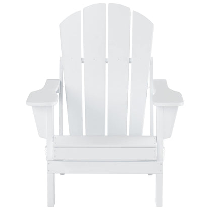 Polytrends Laguna Hdpe All Weather Outdoor Patio Foldable Adirondack Chair With Side Table (2-Piece Set)