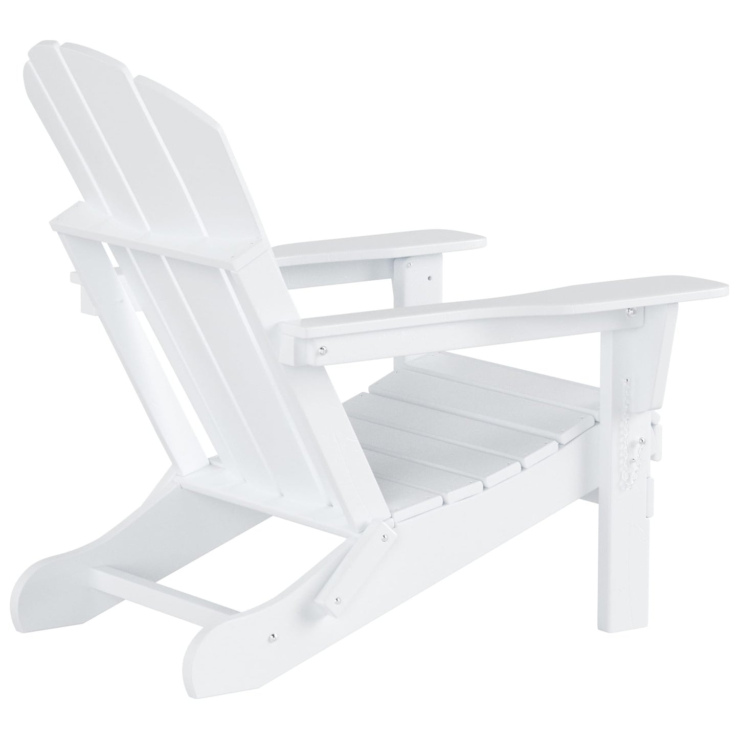 Polytrends Laguna Hdpe All Weather Outdoor Patio Foldable Adirondack Chair With Side Table (2-Piece Set)