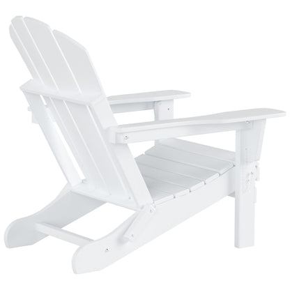 Polytrends Laguna Hdpe All Weather Outdoor Patio Foldable Adirondack Chair With Side Table (2-Piece Set)