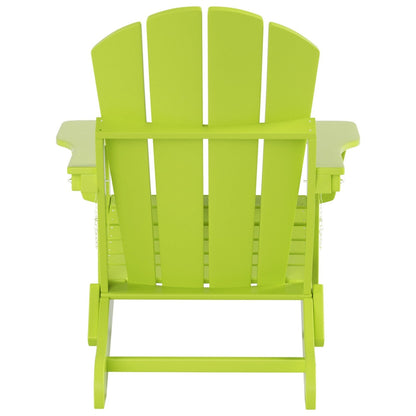 Polytrends Laguna Hdpe All Weather Outdoor Patio Foldable Adirondack Chair With Side Table (2-Piece Set)