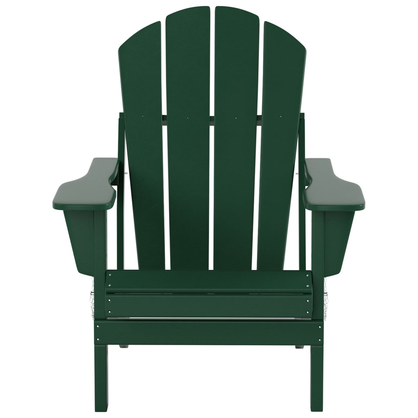 Polytrends Laguna Hdpe All Weather Outdoor Patio Foldable Adirondack Chair With Side Table (2-Piece Set)