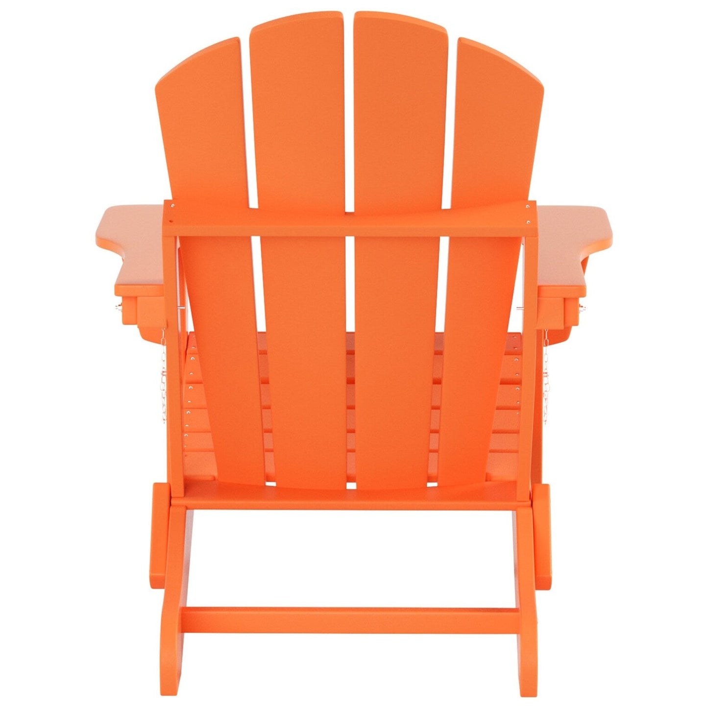 Polytrends Laguna Hdpe All Weather Outdoor Patio Foldable Adirondack Chair With Side Table (2-Piece Set)