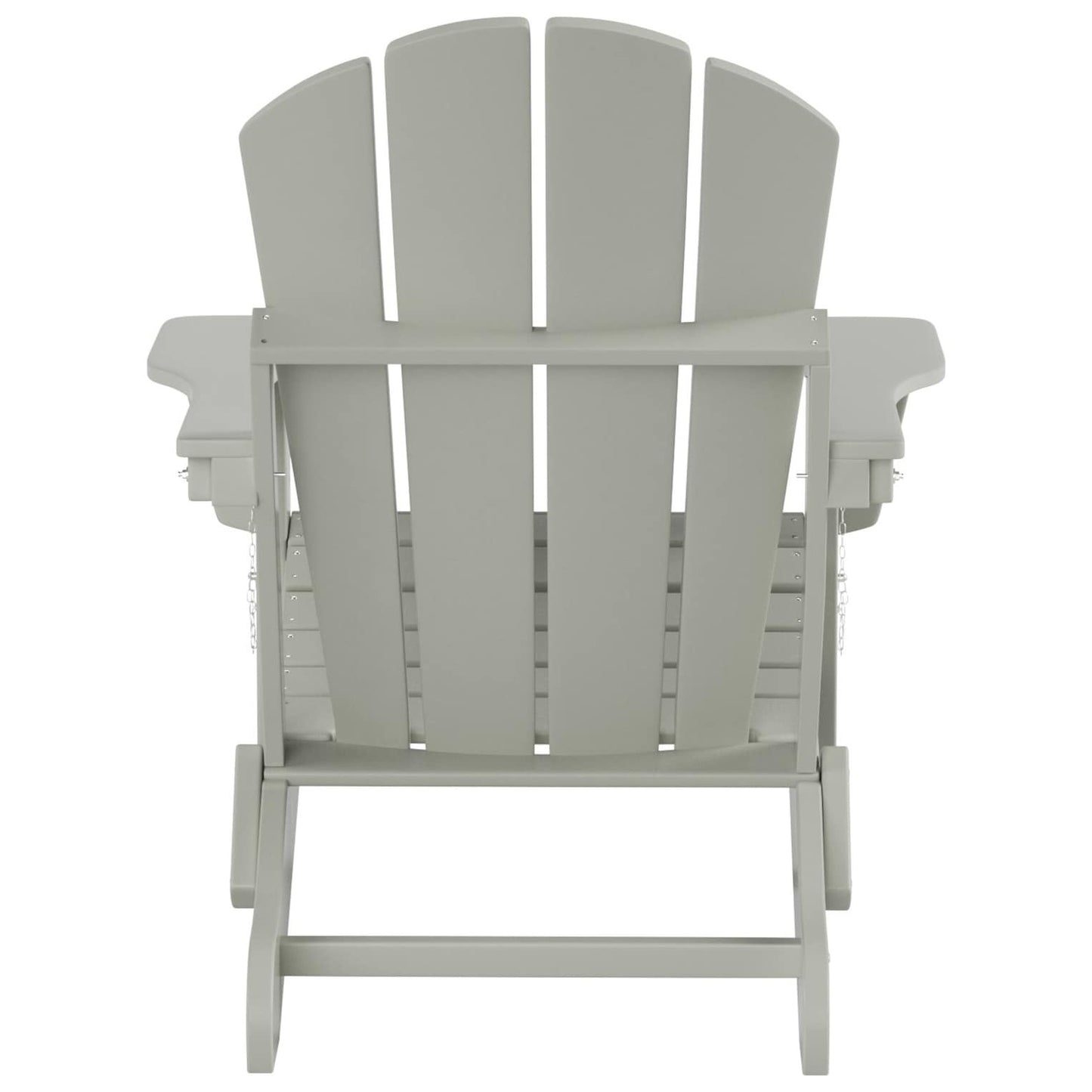 Polytrends Laguna Hdpe All Weather Outdoor Patio Foldable Adirondack Chair With Side Table (2-Piece Set)