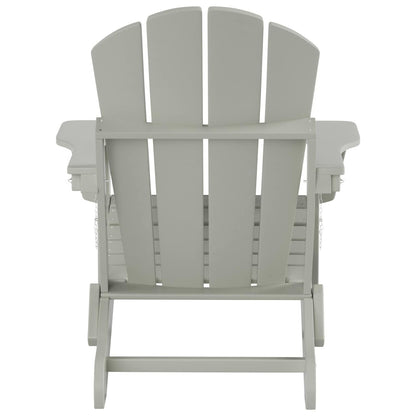 Polytrends Laguna Hdpe All Weather Outdoor Patio Foldable Adirondack Chair With Side Table (2-Piece Set)