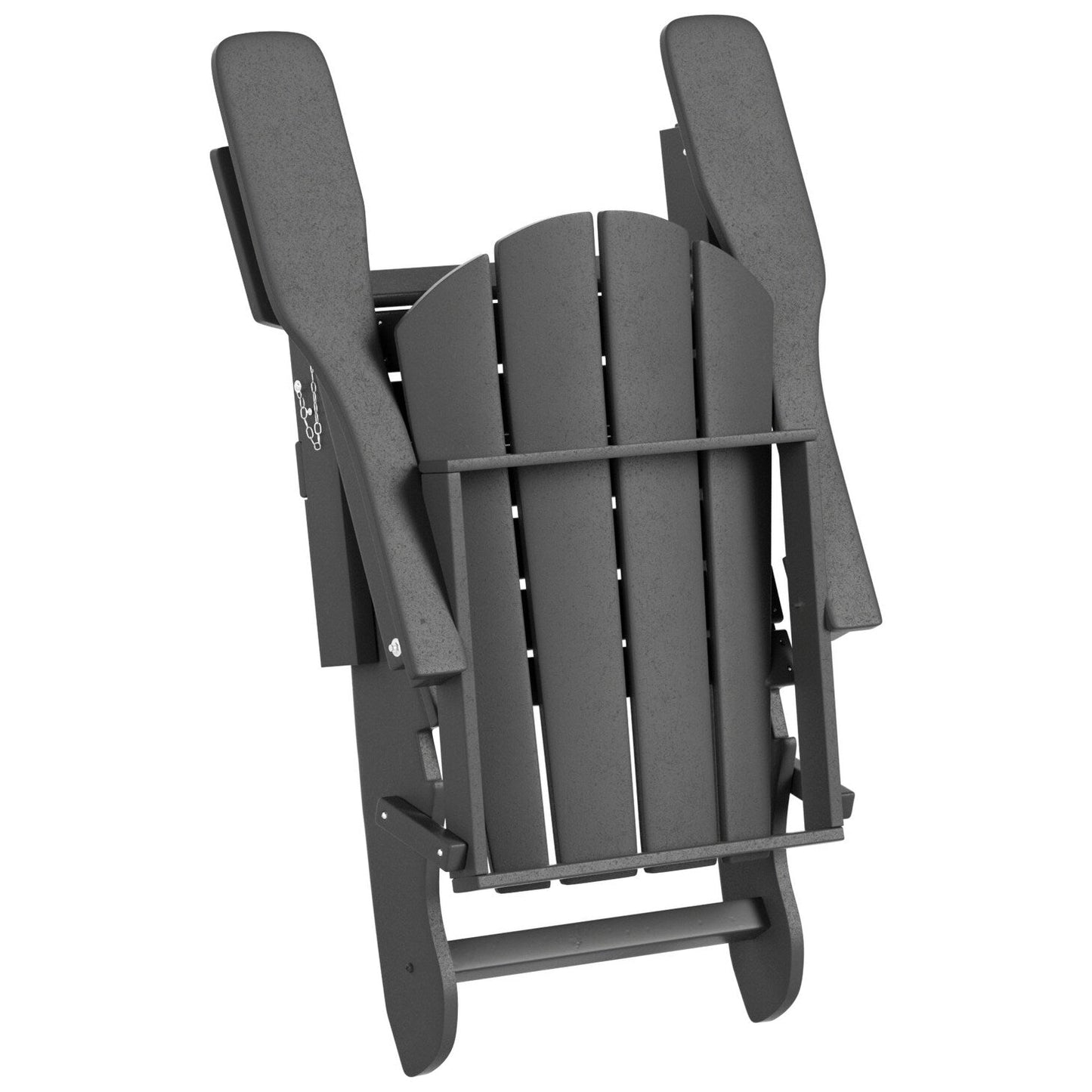 Polytrends Laguna Hdpe All Weather Outdoor Patio Foldable Adirondack Chair With Side Table (2-Piece Set)