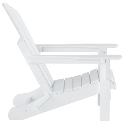 Polytrends Laguna Hdpe All Weather Outdoor Patio Foldable Adirondack Chair With Side Table (2-Piece Set)