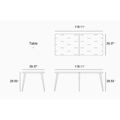PURPLE LEAF Outdoor Dining Set Teak Aluminum Patio Furniture Set Dining Table And Wicker Chairs