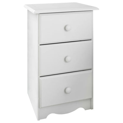Palace Imports 100% Solid Wood 3-Drawer Nightstand with Metal or Wooden Knobs