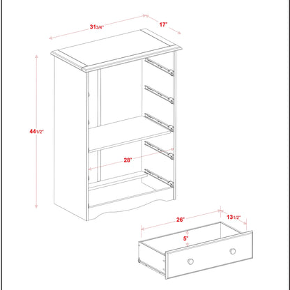 Palace Imports 100% Solid Wood 5-Drawer Chest with Metal or Wooden Knobs
