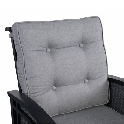 Westin Aluminum & Wicker Swivel Rocking 5pc Dining Set