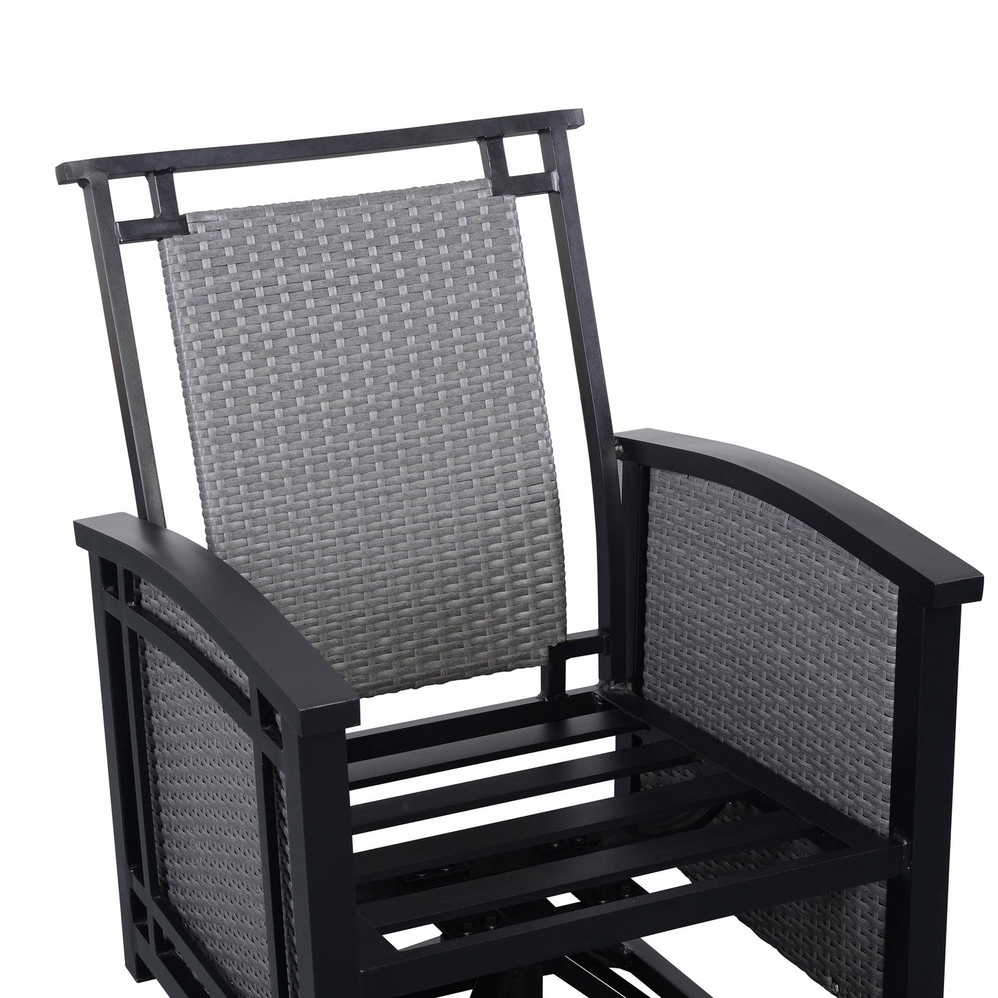 Westin Aluminum & Wicker Swivel Rocking 5pc Dining Set