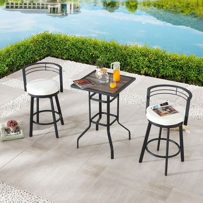 Patio Festival 3-Piece Outdoor Bar Height Bistro Dining Set