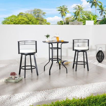 Patio Festival 3-Piece Outdoor Bar Height Bistro Dining Set